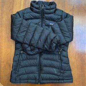 Patagonia puffer jacket black kids size medium (10)